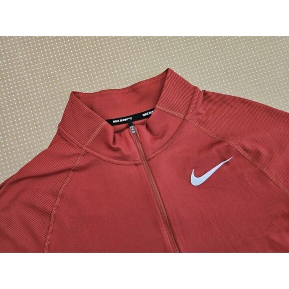 Nike CD8273-642 Men's Element Half-Zip Running Top Shirt Burnt Orange Size S - Picture 3 of 13